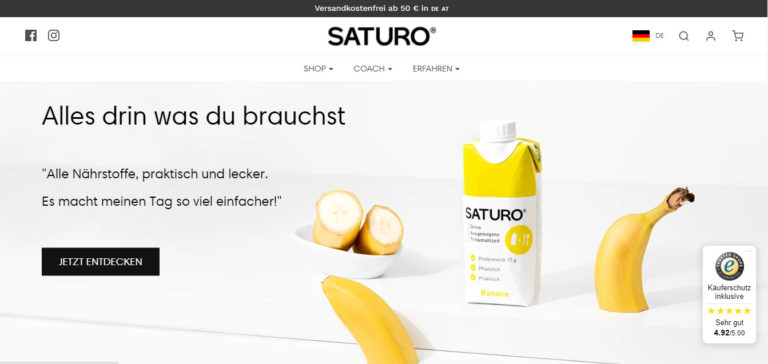 SATURO – die gesunde, praktische und schnelle Mahlzeit