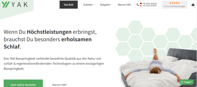 YAK – das Bett für Sportler
